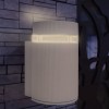 VidaXL Aplică semi-cilindrică de perete pentru exterior, gri , aluminiu