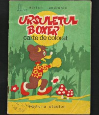 URSULEȚUL BOXER - ADRIAN ANDRONIC - CARTE DE COLORAT DIN 1973