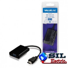 Adaptor cablu HDMI -VGA mama 3.5 mm, 0.20 m negru foto
