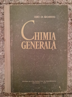 Chimie Generala - Const. Gh. Macarovici ,553148 foto