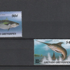 Grenada-Grenadines 1987-Fauna,Pesti,2 valori,dantelate,MNH,Mi.896,899