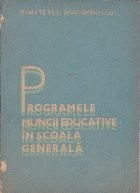 Programele Muncii Educative in Scoala Generala
