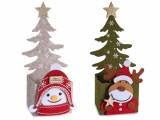 Cumpara ieftin Set 2 cosulete Craciun textil multicolor cm 10 x 7,5 x 22 H