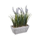 Floare decorativa artificiala, Ghiveci ceramic Lavanda, mov, 31 cm, ATU-088354, Oem