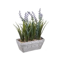 Floare decorativa artificiala, Ghiveci ceramic Lavanda, mov, 31 cm, ATU-088354