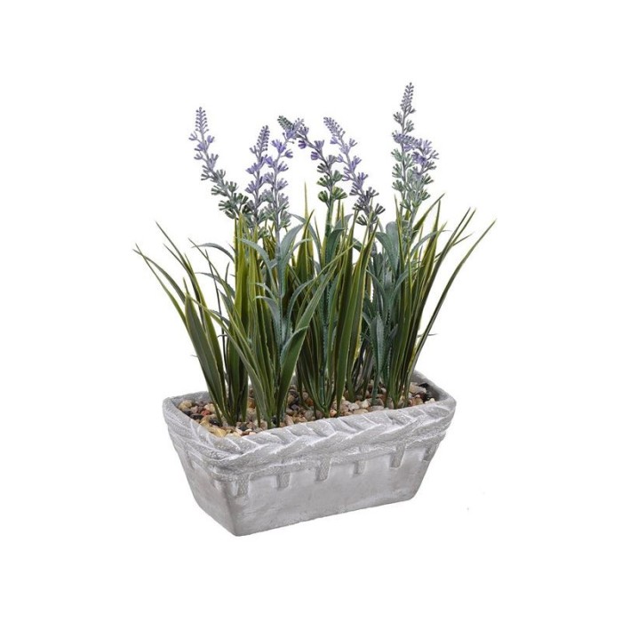 Floare decorativa artificiala, Ghiveci ceramic Lavanda, mov, 31 cm, ATU-088354