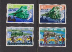 Vietnam Sud 1968 - Cai ferate, trenuri, serie neuzata foto