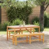 VidaXL Set de masă pentru grădină 3 pcs Maro 150 x 90 x 74 cm 3154115