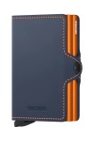 Secrid portofel de piele culoarea albastru marin, TM-Night Blue &amp; Orange