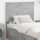 vidaXL Tăblie cap cu headboard Gri din beton 90 cm Lemn compozit 887806
