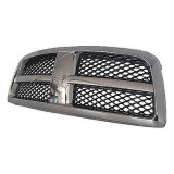 Grila radiator Dodge Ram (Ds/ Dj), 09.2008-2012, Cu Rama Cromata, Honey Comb, Complet, 55372059AB, Rapid