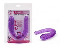 Dildo Clasic Dublu, Violet, 30 cm foto