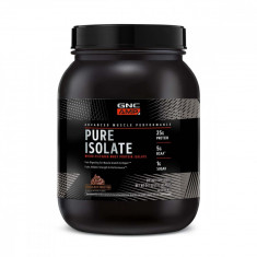 Proteina izolata din zer cu aroma de ciocolata glazurata AMP Pure Isolate, 966g, GNC