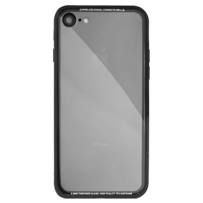 Husa spate sticla iPhone 7/8/SE 2 iShield Rama Aurie foto