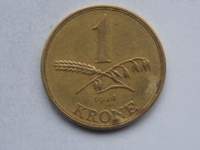 1 KRONE 1944 DANEMARCA foto