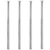 Cumpara ieftin Picioare de masa telescopice, 4 buc., crom, 710 mm-1100 mm