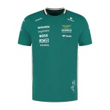 Aston Martin tricou de bărbați Alonso official Teamline Replica green F1 Team 2025 - S