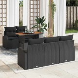 Cumpara ieftin Set de canapele pentru gradina 6 buc. Negru Rattan poli