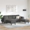 vidaXL Sofa din material textil Gri &icirc;nchis Țesătură de catifea 3335132