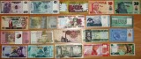 COLECTIE LOT 20 BANCNOTE DIFERITE DIN 17 TARI AFRICA SI ASIA UNC **