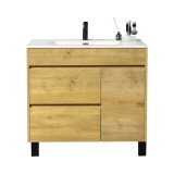 Set mobilier baie Differnz Sofi 80 cm, MDF, stejar