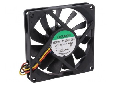 Ventilator DC Axial 12V 80x80x15mm foto