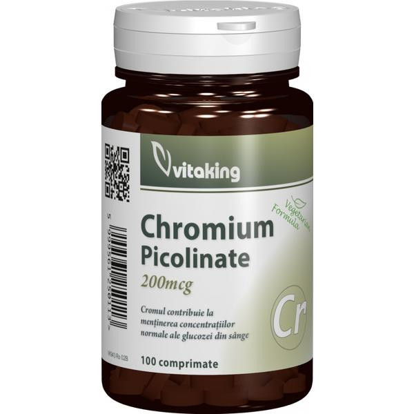 Picolinat de Crom 200mcg Vitaking 100cpr