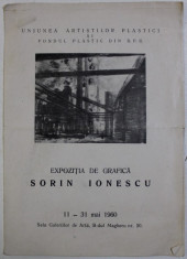 SORIN IONESCU - EXPOZITIA DE GRAFICA , 11 - 13 MAI , 1960 foto