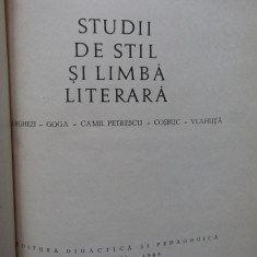 STUDII DE STIL SI LIMBA LITERARA de AL BOJIN , 1968