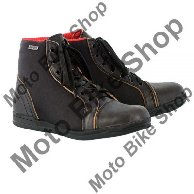 MBS Ghete moto piele/textil Oxford Jericho Stealth, impermeabile, negre, 44, Cod Produs: BM11044OX foto