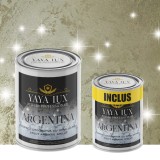 Vopsea Decorativă de Lux Argentina &ndash; Gri Verzui | Pachet 3 Litri (2L + 0.5L Inclus), Efect 3D Stelat &ndash; Toro Decor, YaYa Color