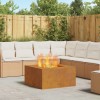 Vatra Foc Pătrată vidaXL 80x80x40 cm Oțel Corten Maro Rustic Exterior