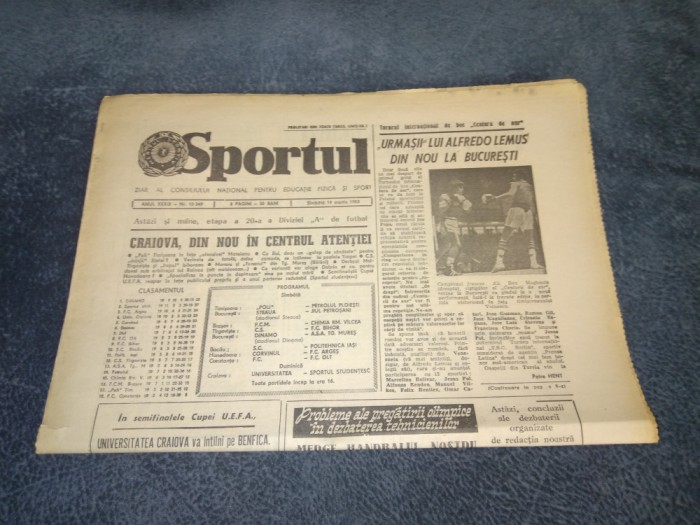 ZIARUL SPORTUL 19 MARTIE 1983