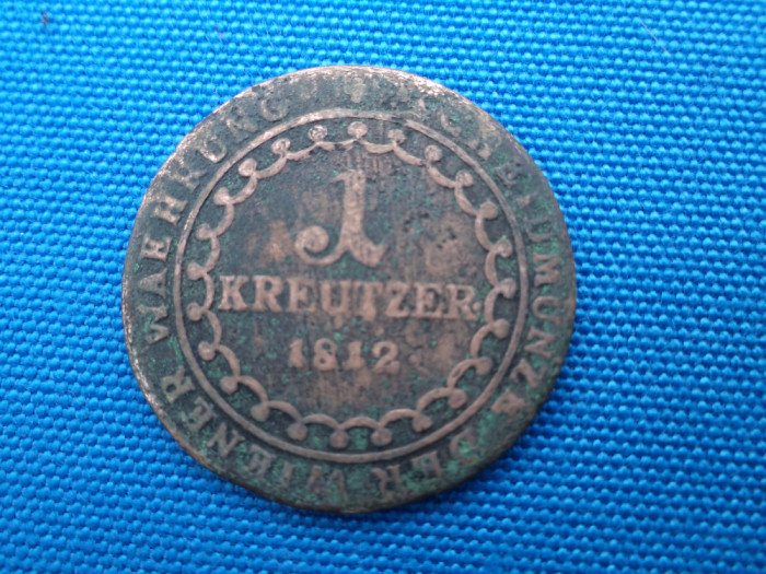 1 KREUTZER 1812 / E -ALBA IULIA-TRANSILVANIA