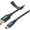 Cablu USB 2.0 A la Mini B 1m Negru