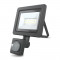 Proiector Forever Light, 12 LED-uri, 10 W, 4500 K, 800 lm, IP66, senzor de miscare, aluminiu, sticla, Negru