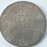 Germania Prusia 2 1/2 groschen 1843 argint William lV, Europa