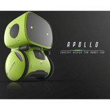 Robot inteligent interactiv Apollo control vocal, butoane tactile, verde, Oem