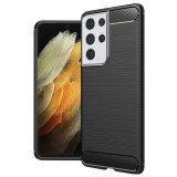 Husa Samsung Galaxy S21 Ultra 5G Asteroid GSM CarbonFiber, negru