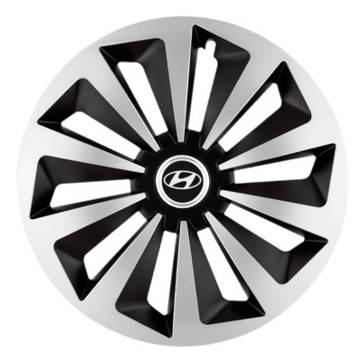 Set 4 capace roti Fox Gri-Negru R16 Compatibil Cu Hyundai foto