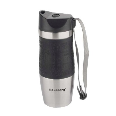 Termos din inox, negru, capacitate 380ml, Klausberg foto