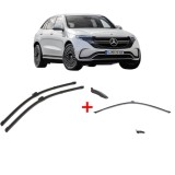 Cumpara ieftin Set 3 stergatoare MERCEDES-BENZ EQC (N293) 2019-2023, pentru parbriz si luneta, Valeo Silencio