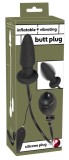 Dop anal gonflabil cu vibratii Inflatable Vibrating Butt Plug (12,2 cm), Orion