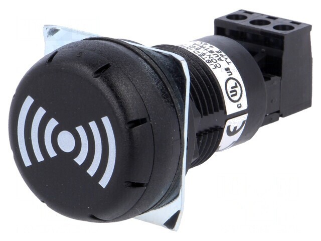 Semnalizator Acustic Buzer 24VDC/24VAC IP65 Negru