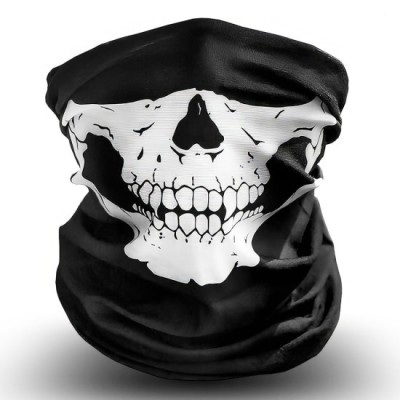 Masca Protectie, Bandana cu Craniu, Poliester, Universal - Techsuit (BLC7) - Black foto