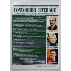 CONVORBIRI LITERARE , REVISTA A UNIUNII SCRIITORILOR DIN ROMANIA , NR. 10 , 2025