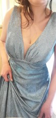 Rochie de ocazie strălucitoare turcuaz