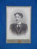 FOTOGRAFIE VECHE PE SUPORT DE CARTON , ALFRED BRAND , SINAIA-PLOESCI , 1904