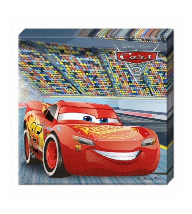 Set 20 servetele party, model Cars 3, 33 x 33 cm