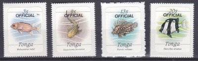 DB1 Fauna Marina Pesti Tonga Autoadezive 4 valori MNH foto